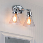 Seafarer Bathroom Vanity Light - Polished Chrome / Clear Seedy