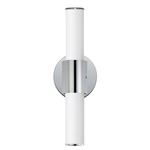 Tubo Bathroom Vanity Light - Polished Chrome / White