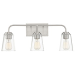 Swag Bathroom Vanity Light - Brushed Nickel / Clear
