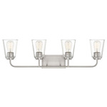 Swag Bathroom Vanity Light - Brushed Nickel / Clear