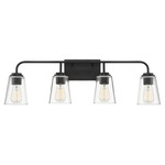 Swag Bathroom Vanity Light - Matte Black / Clear