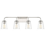 Swag Bathroom Vanity Light - Polished Nickel / Clear