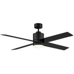 M2015 Ceiling Fan with Light - Matte Black / Black / Antique Oak