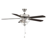 M2019 Dual Mount Ceiling Fan with Light - Brushed Nickel / Chestnut / Grey Weathered Oak