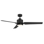 M2012 Ceiling Fan with Light - Matte Black / Black