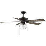 M2009 Dual Mount Ceiling Fan with Light - Oil Rubbed Bronze / Chestnut / Rubberwood