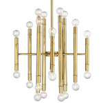 Midcentury Modern Chandelier - Natural Brass