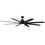 M2025 Outdoor Ceiling Fan with Light - Matte Black / Black