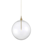 Globe Pendant - Natural Brass / Clear