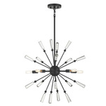 Burst Pendant - Matte Black / Clear