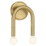 Horseshoe Wall Sconce - Natural Brass