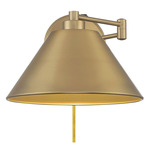 M90086 Adjustable Plug-in Wall Sconce - Natural Brass