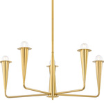 Danna Chandelier - Aged Brass