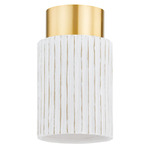 Corissa Ceiling Light - Aged Brass / White Wash