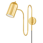 Romee Plug-In Wall Sconce - Aged Brass