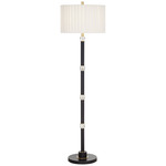 Seward Floor Lamp - Black / Brass / White