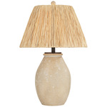 Kula Table Lamp - Blush Terracotta / Natural Wood