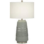 Riverton Table Lamp - Green / Off White
