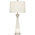 Hayley Table Lamp - Brushed Nickel / White / White
