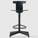 Jiro Swivel Stool - Black / Black Oak