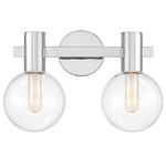 Wright Bathroom Vanity Light - Chrome / Clear