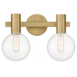 Wright Bathroom Vanity Light - Warm Brass / Clear