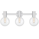 Wright Bathroom Vanity Light - Chrome / Clear