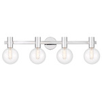 Wright Bathroom Vanity Light - Chrome / Clear