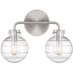 Mason Bathroom Vanity Light - Satin Nickel / Clear