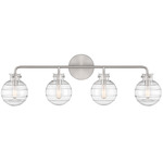 Mason Bathroom Vanity Light - Satin Nickel / Clear