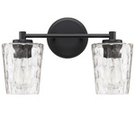 Ballas Bathroom Vanity Light - Matte Black / Clear