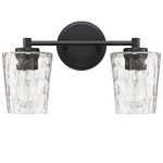 Ballas Bathroom Vanity Light - Matte Black / Clear