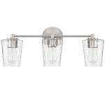 Ballas Bathroom Vanity Light - Satin Nickel / Clear