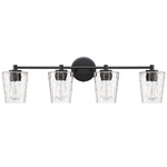 Ballas Bathroom Vanity Light - Matte Black / Clear