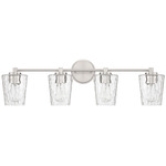 Ballas Bathroom Vanity Light - Satin Nickel / Clear