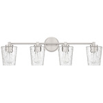 Ballas Bathroom Vanity Light - Satin Nickel / Clear