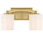 Whitney Bathroom Vanity Light - Warm Brass / Etched Opal