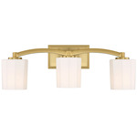 Whitney Bathroom Vanity Light - Warm Brass / Etched Opal