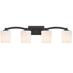 Whitney Bathroom Vanity Light - Matte Black / Etched Opal