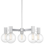 Wright Chandelier - Chrome / Clear