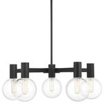 Wright Chandelier - Matte Black / Clear