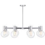 Wright Chandelier - Chrome / Clear