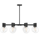 Wright Chandelier - Matte Black / Clear