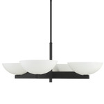 Fallon Chandelier - Matte Black / White Opal