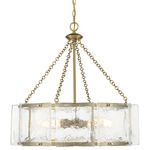 Genry Chandelier - Warm Brass / Clear