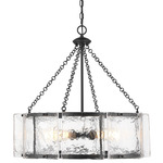 Genry Chandelier - Matte Black / Clear