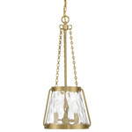 Crawford Pendant - Warm Brass / Clear