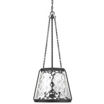 Crawford Pendant - Matte Black / Clear