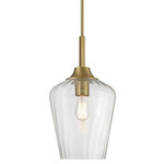 Carlton Pendant - Warm Brass / Clear