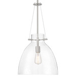 Foster Pendant - Satin Nickel / Clear Seeded